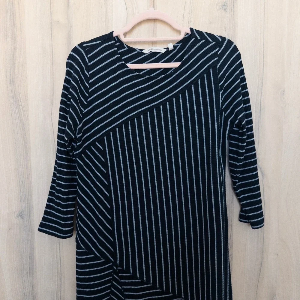 Soft Surroundings asymmetrical striped